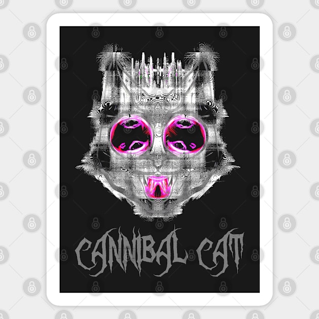 Cannibal Cat Pink Cataracts Magnet by 2ndEnd